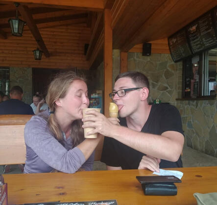 Fotka, na kterou Kája pořád vzpomíná, jelikož ji fotila a má z ní trochu trauma a trochu nám záviděla zmrzlinu.